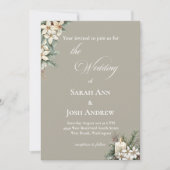 Winter Wedding themed Wedding Invitation 招待状 (正面)