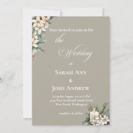 Winter Wedding themed Wedding Invitation 招待状