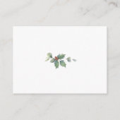Winter Wedding Wreath with Fir Branches RSVP エンクロージャーカード (裏面)
