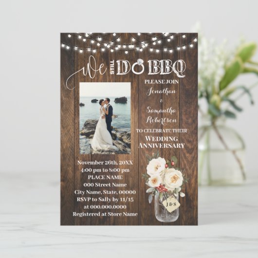 Winter Western We still do Wedding Anniversary 招待状 (スタンド正面)