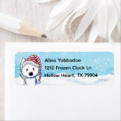 Winter Westie Christmas Address Labels ラベル (インサイチュ)