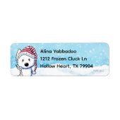 Winter Westie Christmas Address Labels ラベル (正面)