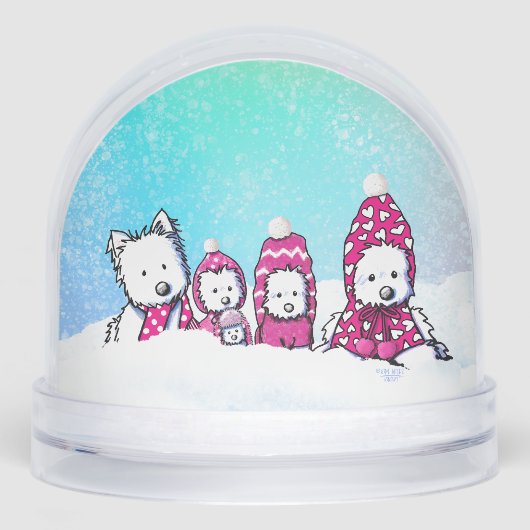 Winter Westies Snow Globe (正面)