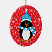 Winter Whimsy Penguin セラミックオーナメント (右)