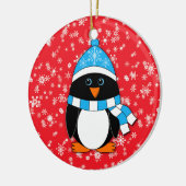 Winter Whimsy Penguin セラミックオーナメント (左)