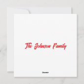 Winter whipped cream hot coffee in a red mug シーズンカード (裏面)