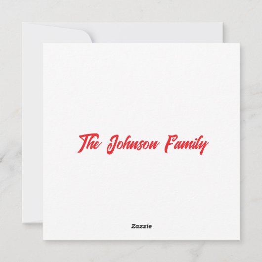 Winter whipped cream hot coffee in a red mug シーズンカード (裏面)