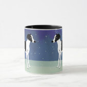 Winter Whippet  マグカップ (中央)