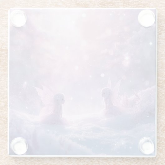 Winter Whispers and Fairy Light ガラスコースター (裏面)