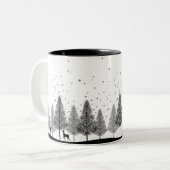 Winter Whispers Mug — A Lumina_Ash Collection ツートーンマグカップ (正面左)