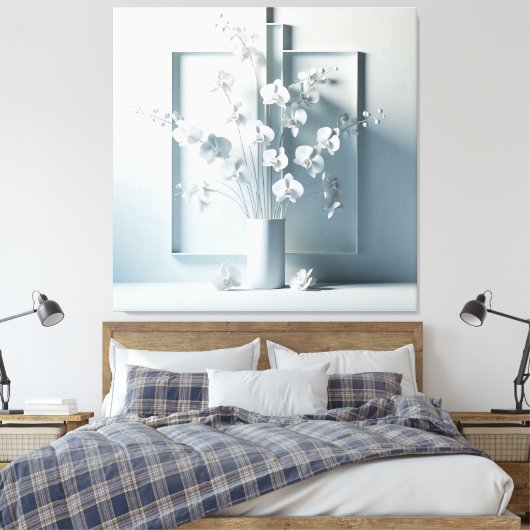 Winter white キャンバスプリント (インサイチュ (寝室))