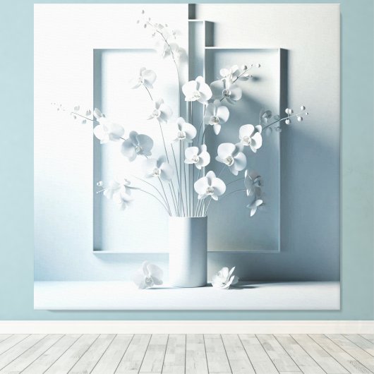 Winter white キャンバスプリント (インサイチュ (ウッドフロア))