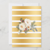 Winter White Floral Wine and Brews Couples Shower 招待状 (裏面)