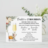 Winter White Flowers Bubbles & Bourbon Shower 招待状 (スタンド正面)
