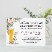 Winter White Flowers Cocktails & Brews Shower 招待状 (スタンド正面)