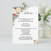 Winter White Flowers Details Wedding エンクロージャーカード (スタンド正面)