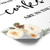 Winter White Flowers How Many Corks Shower Game ポスター (角)