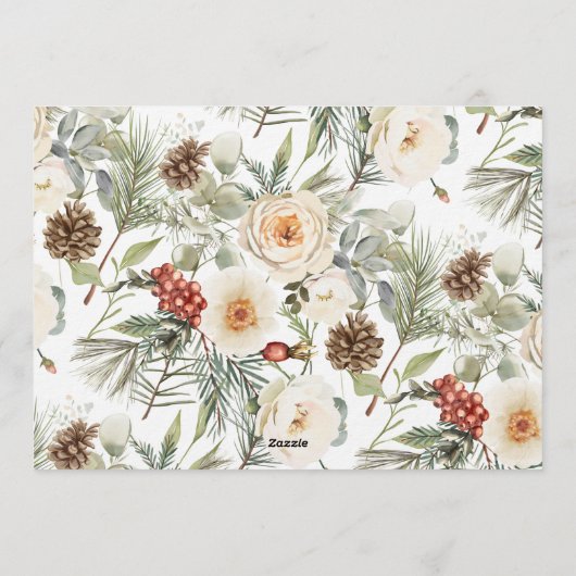 Winter White Nothing Fancy Just Love Wedding 招待状 (裏面)