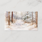 Winter winter forest Wedding Place Card プレイスカード (裏面)