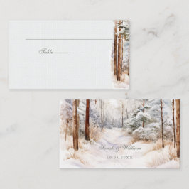 Winter winter forest Wedding Place Card プレイスカード