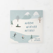 Winter Wishesの写数々の真 三つ折りクリスマスカード (カバー)