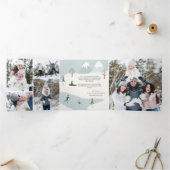 Winter Wishesの写数々の真 三つ折りクリスマスカード (内部)