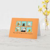 Winter Wishes Animals in Windowsカード カード (黄色い花)