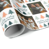 Winter Wishes Christmas Trees写真 ラッピングペーパー (ロールコーナー)