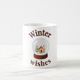 Winter Wishes Snow Globe コーヒーマグカップ