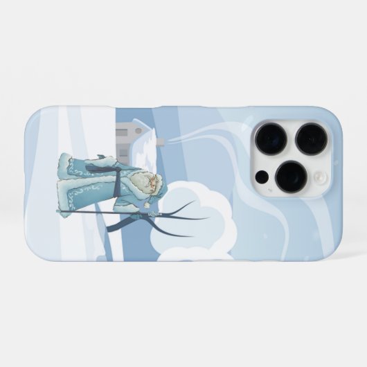 Winter Wizard – Snowy Magic Phone Case iPhoneケース (裏面横)