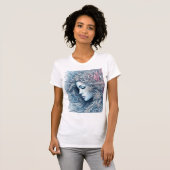 Winter Woman Fashion Illustration Tシャツ (正面フル)