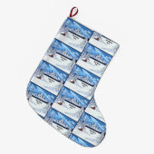 Winter Wonder ラージクリスマスストッキング (正面 (吊り時))