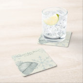 Winter Wonder Baby Shower  スクエアペーパーコースター (インサイチュ)