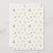 Winter Wonder Baby Shower Invitation 招待状 (裏面)