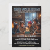 Winter Wonder Birthday Party 招待状 (正面)
