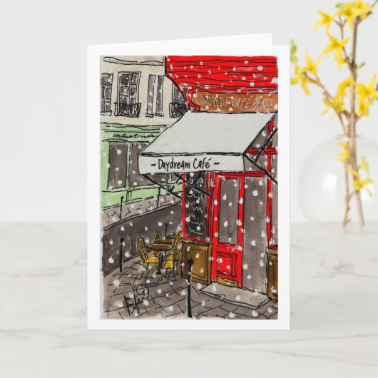 Winter Wonder Paris Karte カード (黄色い花)
