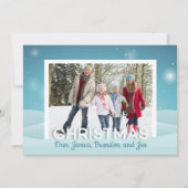 Winter Wonderlandのパーソナライズされた写真と名前 シーズンカード (裏面)