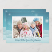 Winter Wonderlandのパーソナライズされた写真と名前 シーズンカード (正面/裏面)