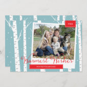 Winter Wonderlandクリスマスフォトカード シーズンカード (正面/裏面)