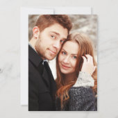 Winter Wonderlandスクリプト雪の写真結婚s 招待状 (裏面)