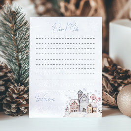 Winter Wonderlandタイムカプセルノートメッセージカード サンキューカード