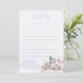 Winter Wonderlandタイムカプセルノートメッセージカード サンキューカード (スタンド正面)