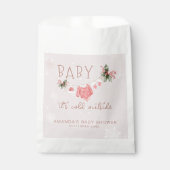 Winter Wonderlandベビーシャワー外は寒い フェイバーバッグ (正面)