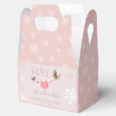 Winter Wonderlandベビーシャワー外は寒い フェイバーボックス (オープン)