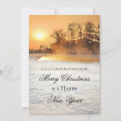 Winter Wonderland初めてのクリスマスの写真カード セーブザデート (正面)