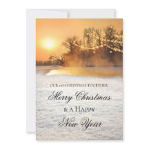 Winter Wonderland初めてのクリスマスの写真カード