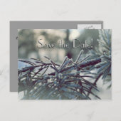 Winter Wonderland日付はがきを保存 案内ポストカード (正面/裏面)