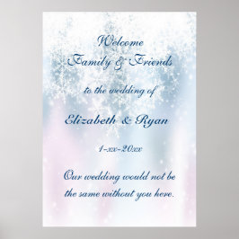 Winter Wonderland結婚のウェルカムポスター ポスター