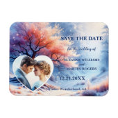 Winter Wonderland結婚の写真Save the Date マグネット (横)