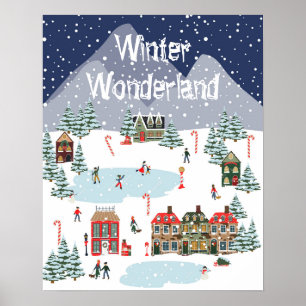 Winter Wonderland (またはフレーズを変更)ポスター ポスター